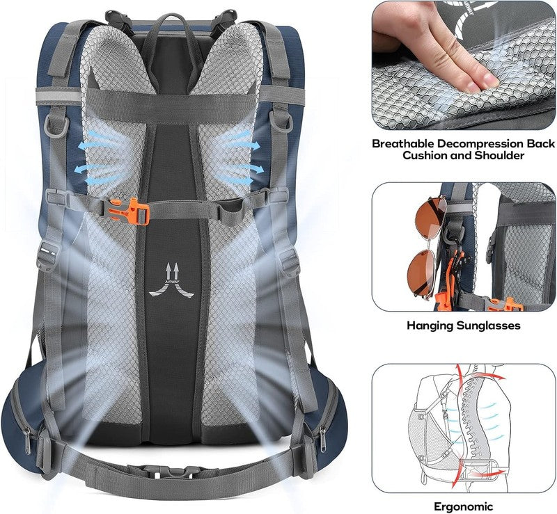 Hiking Backpack,Camping Backpack,40L Waterproof Hiking Daypack with Rain Cover,L3