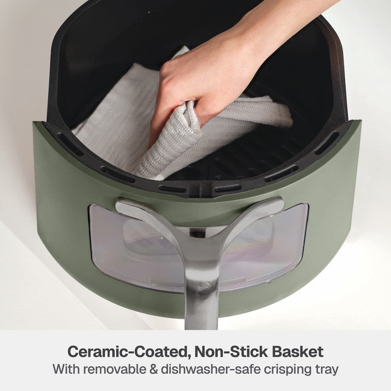 6QT Air Fryer with Thymecrisp Ceramic Nonstick Basket Dusty Moss7
