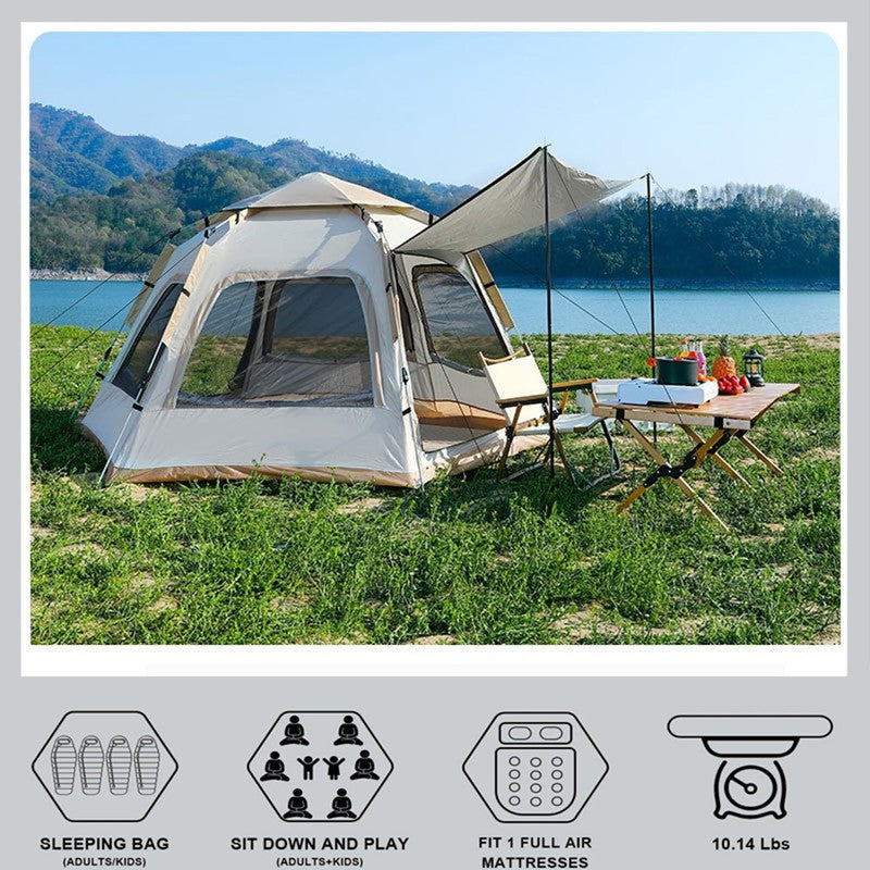 4-6 Person Tents for Camping,Portable Waterproof Large Glamping Tents for Outdoo1
