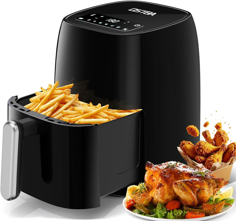 4.5QT Air Fryer, LED Touch, 6 Presets, Nonstick Basket, Oil-Free, Healthy7