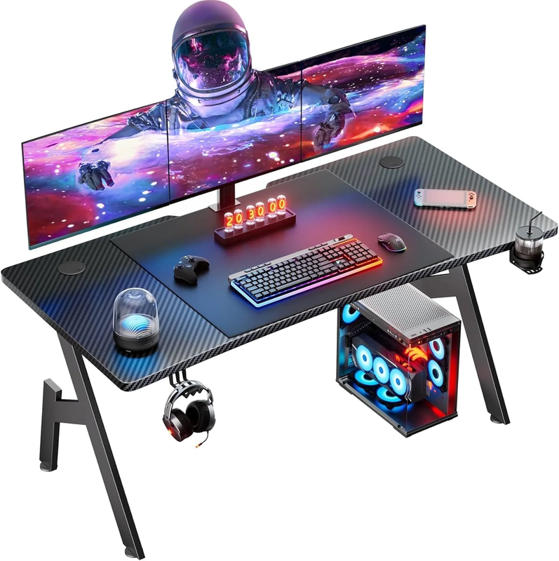 47 Inch Gaming Desk, Ergonomic Gamer Table, Computer Table, Pc Workstation0