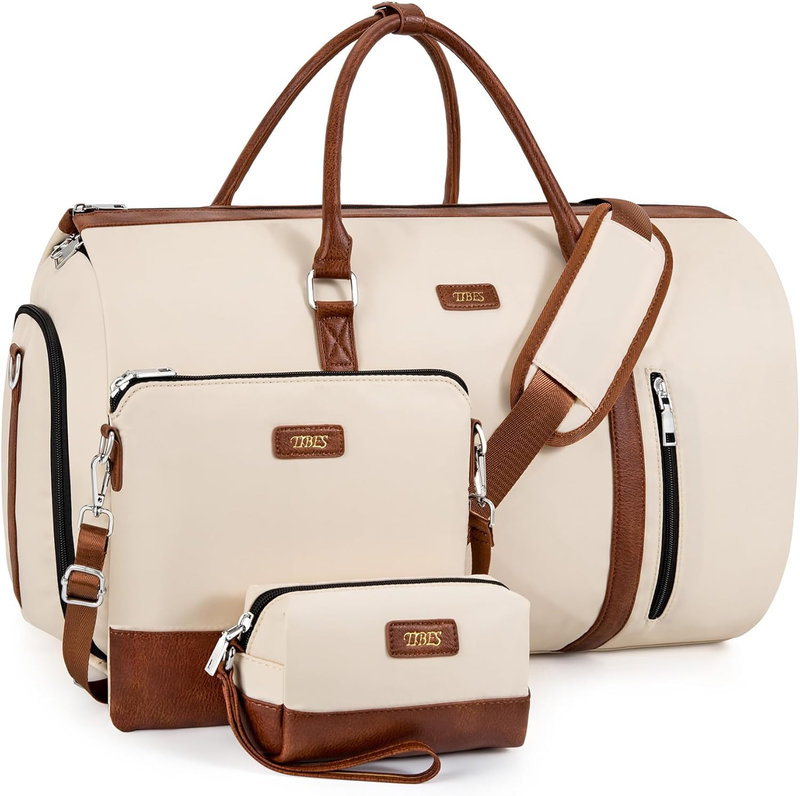 50L 2in1 Garment Duffle Bag Shoe Compartment 4Pc Set Travel Weekender9
