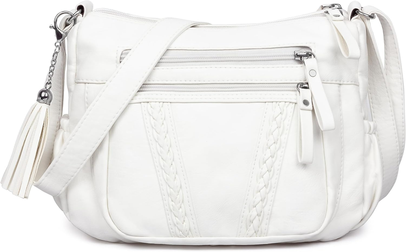 Women Crossbody Bag Tassel PU Leather Shoulder Handbag Purse Pocketbook10