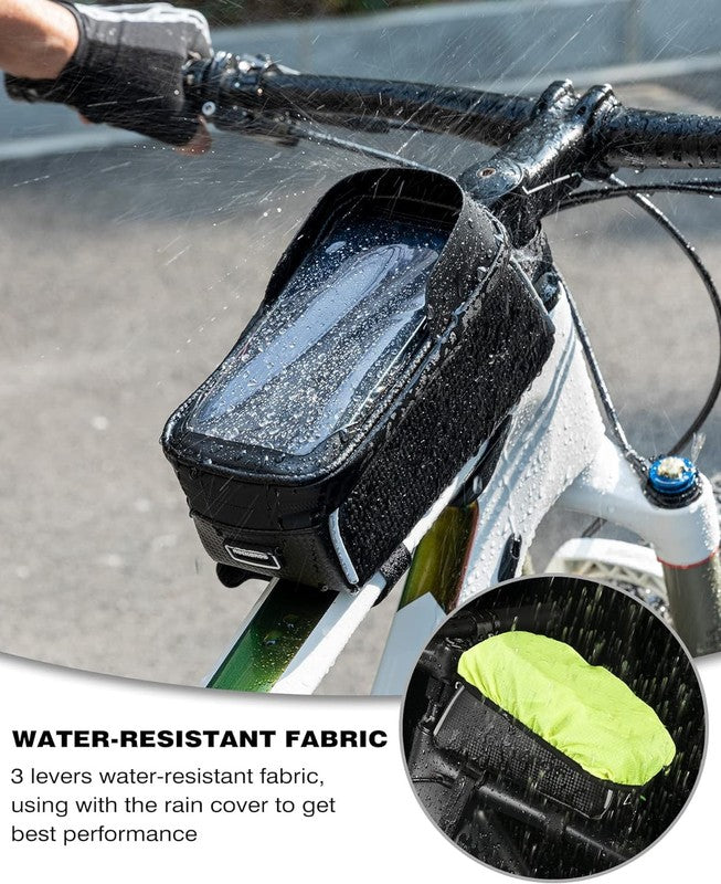 Waterproof Bike Phone Frame Bag Tube Pouch Cycling Accessory for Phones 7"3