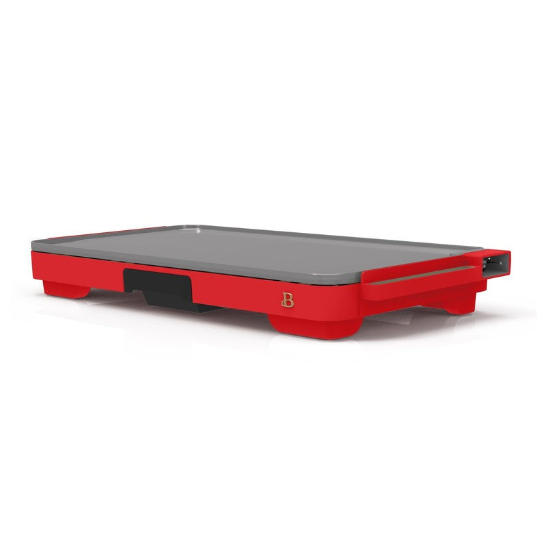 XL Electric Griddle 12"x22" Ceramic Nonstick Tomato Red by Drew Barrymore4