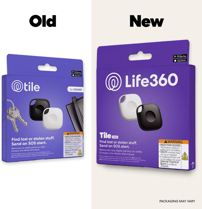 Bluetooth Tracker Tile Key Finder Item Locator iOS Android 2 Pack Black1