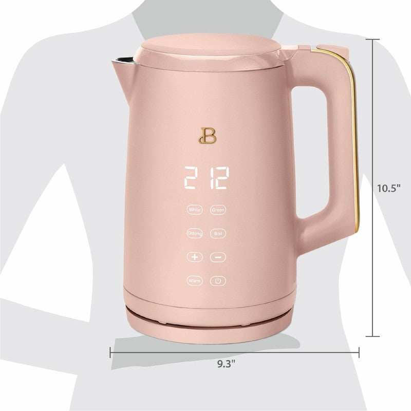1.7L Electric Kettle 1500W Rose by Drew Barrymore, One-Touch4