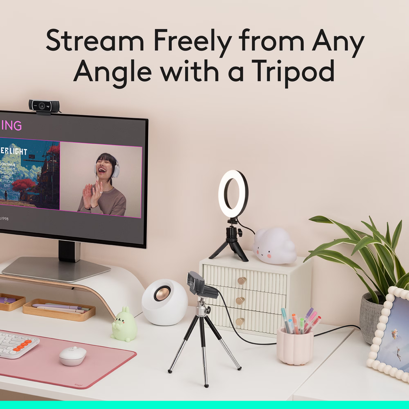 Pro Stream Webcam, 30 Fps at 1080P, Autofocus, Omni Directional Microphones1
