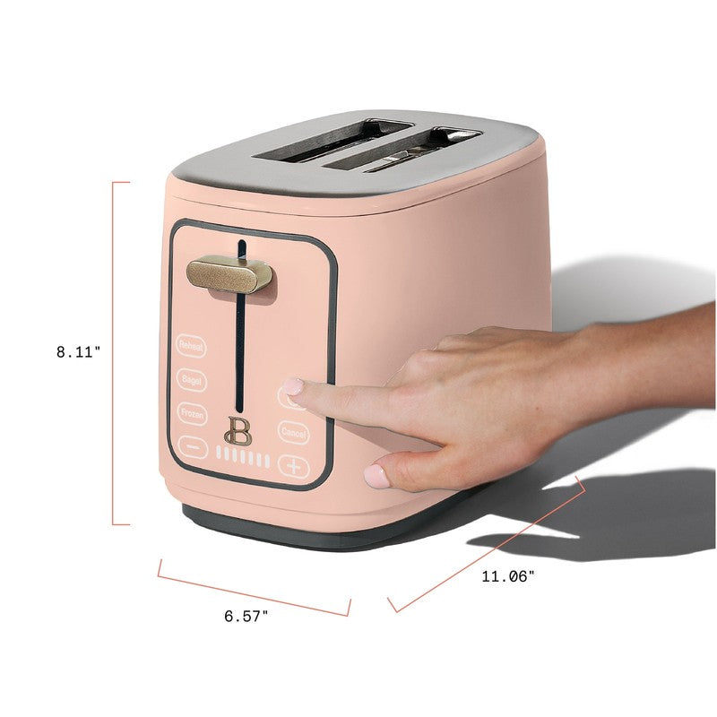 2 Slice Toaster with Touch Activated Display, Rose by Drew Barrymore7
