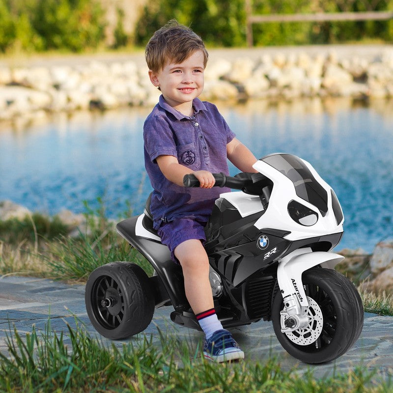 6V Kids Licensed Electric 3-Wheel Motorcycle Ride-On Black with Music & Light1