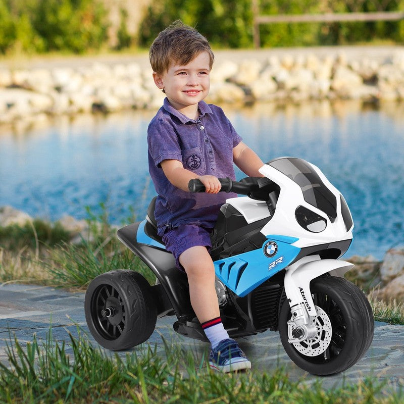 6V Licensed Kids Electric 3-Wheel Motorcycle Ride-On Blue with Music & Light1