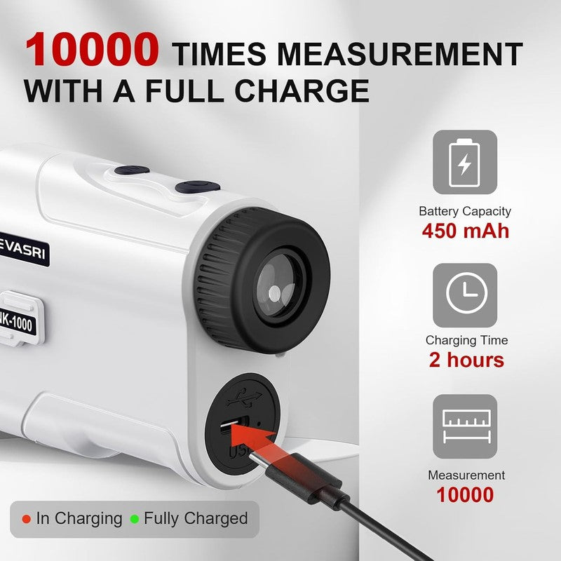 Golf Rangefinder with Slope and Pin Lock Vibration, External Slope Switch for Go6