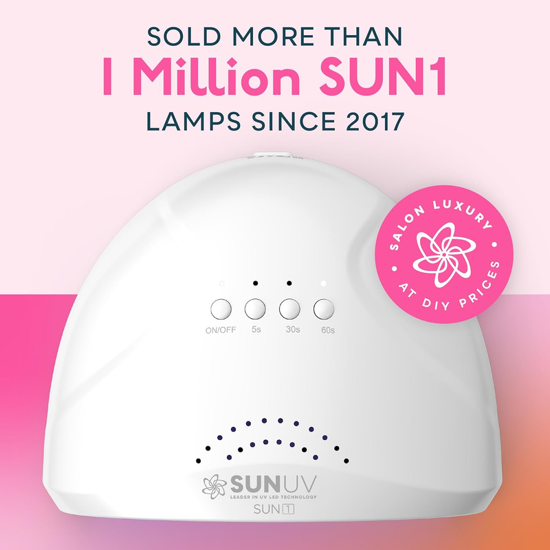 UV LED Nail Lamp, Gel Light for Nail Polish UV Dryer with 3 Timers Sunone White1