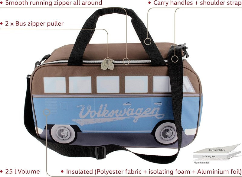 VW Collection T1 Bus 25L Insulated Cool Warm Picnic Lunch Bag Box1