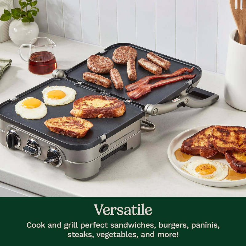 Griddler Indoor Grill, Panini Press, Sandwich Maker & More, 5-In-1 Grilling, Dis6
