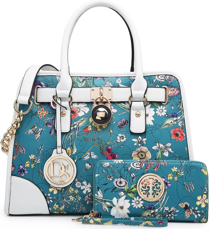 Women Handbags Top Handle Satchel Purse Shoulder Bag Hobo Bag Work Bag Set 2Pcs7
