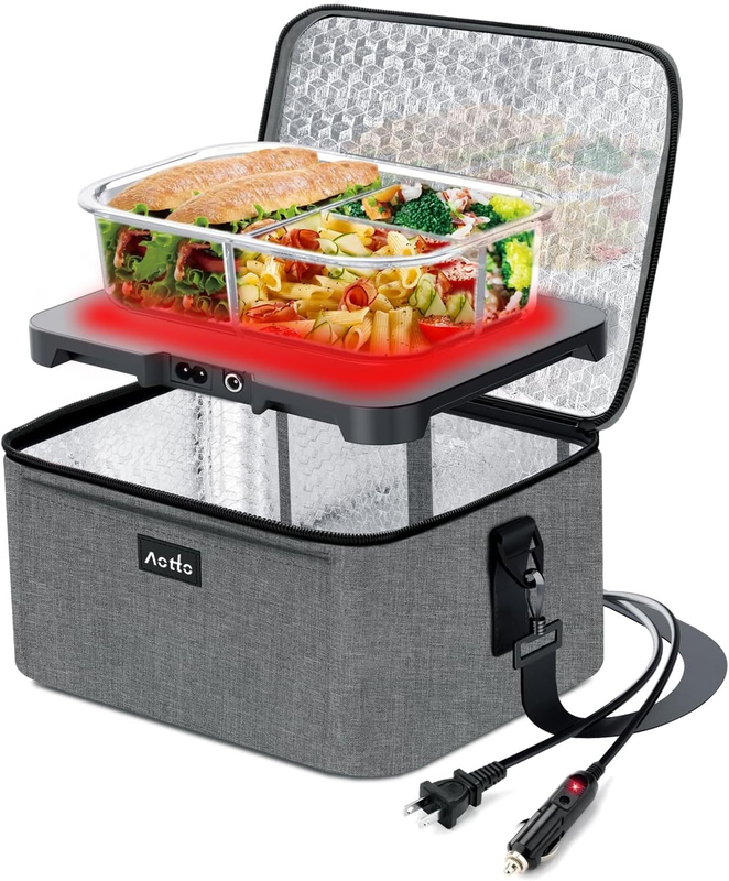 Portable Electric Lunch Box Food Warmer 12V/24V/110V Car Oven Grey11