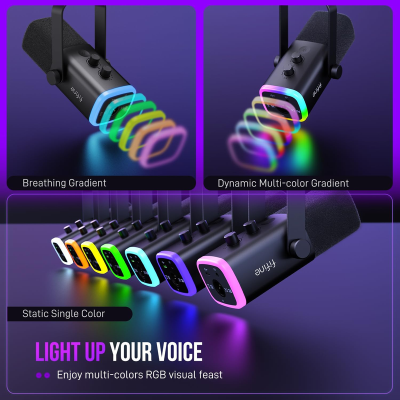 USB/XLR Dynamic Microphone for Podcast Recording, PC Computer Gaming Streaming M4