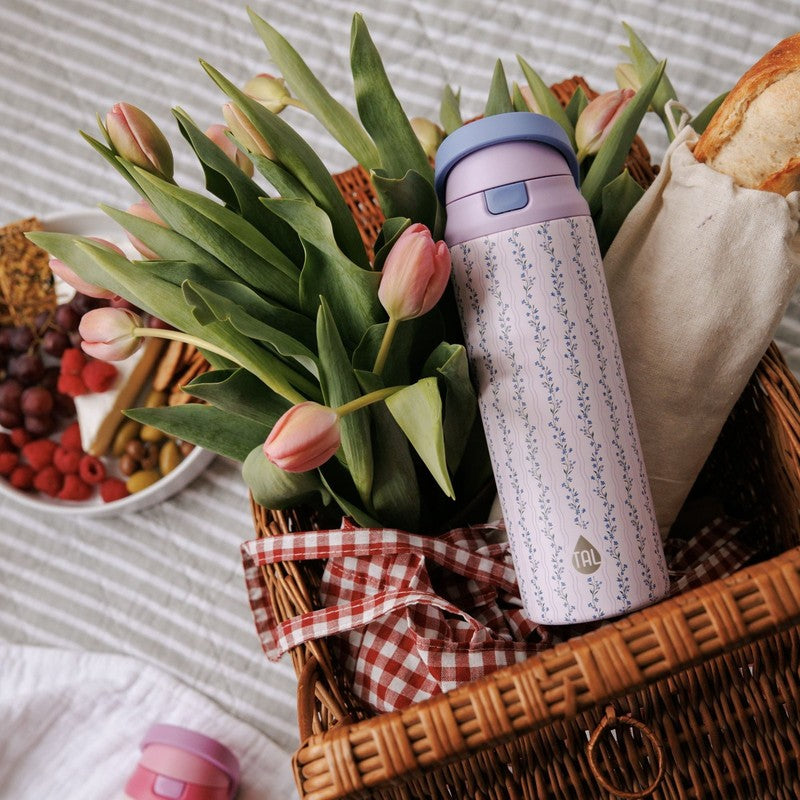 24oz Stainless Steel 2-in-1 Water Bottle with Straw and Chug Lid Vine Design5