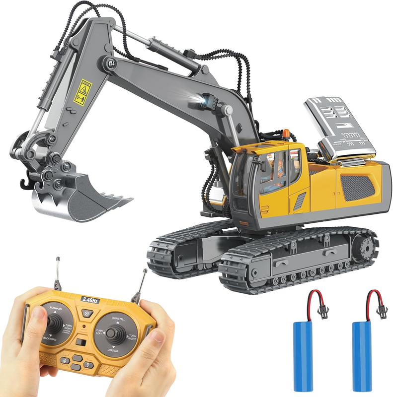 Remote Control Excavator Toy for 6-12 Yr Boys, Best Birthday Gifts for Kids 4-7 9