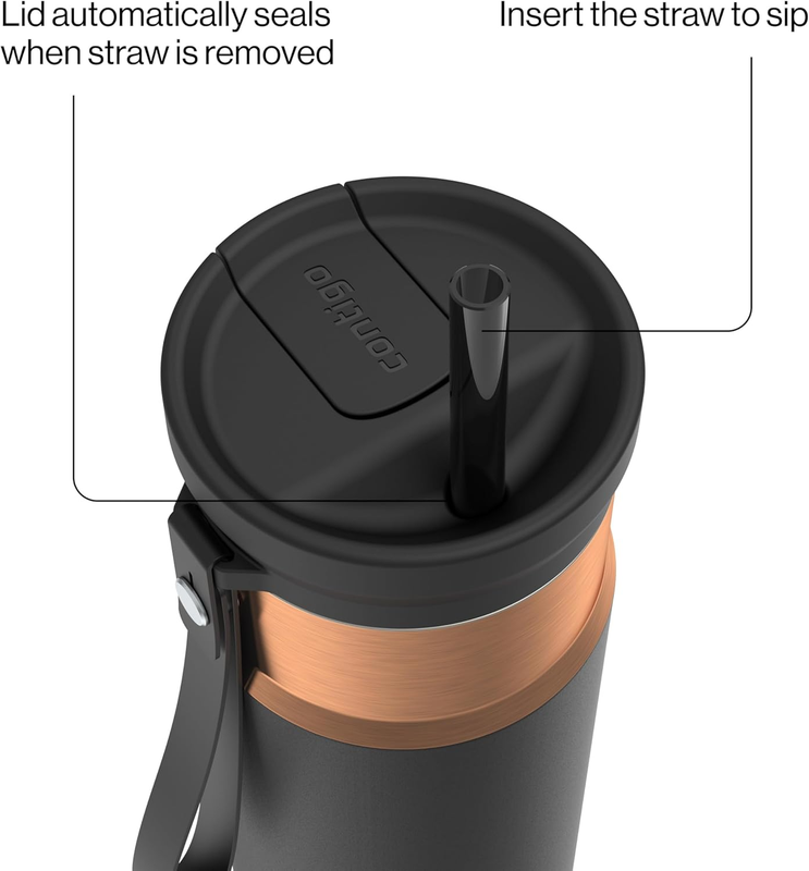Snapseal 24oz Stainless Steel Vacuum Autoclose Lid Straw BPA Dishwasher Safe3