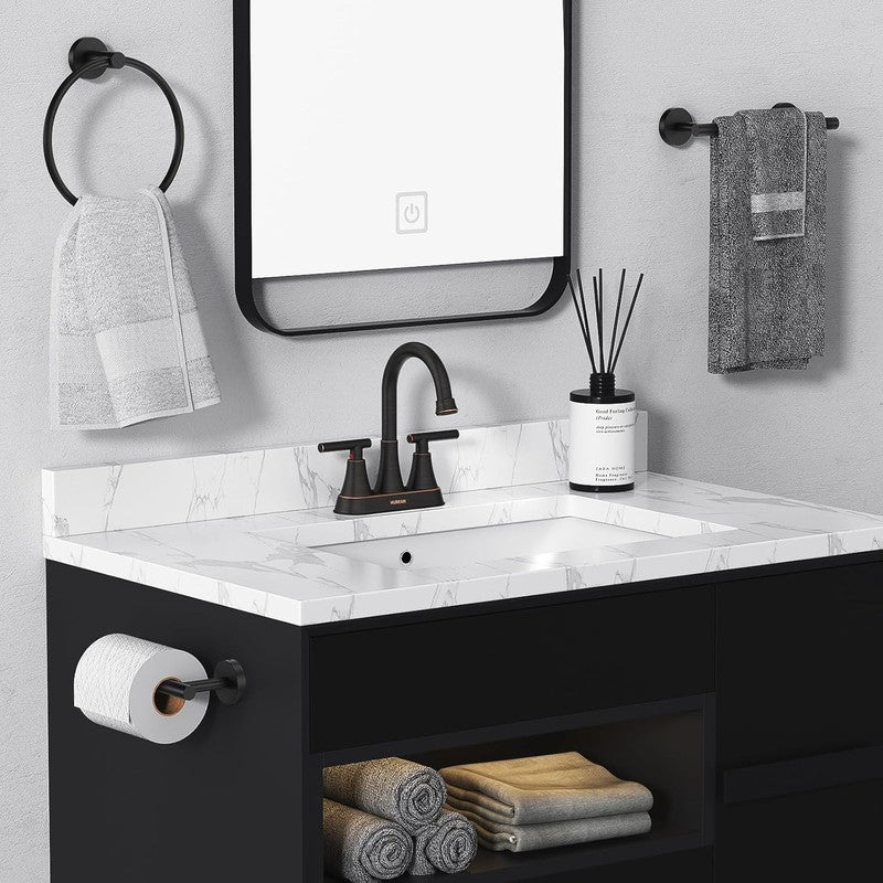Bathroom Faucet 2 Pack Oil Rubbed Bronze 4" Centerset w/ Drain Hoses6