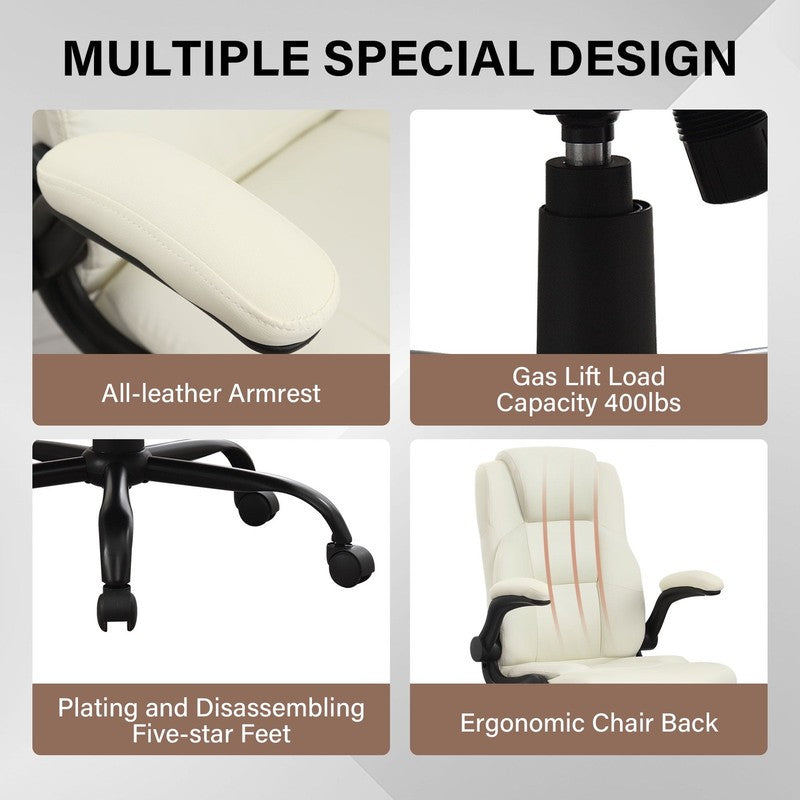 Leather Office Chair, Big and Tall Office Chair 400LBS Wide Seat Ergonomic Compu5