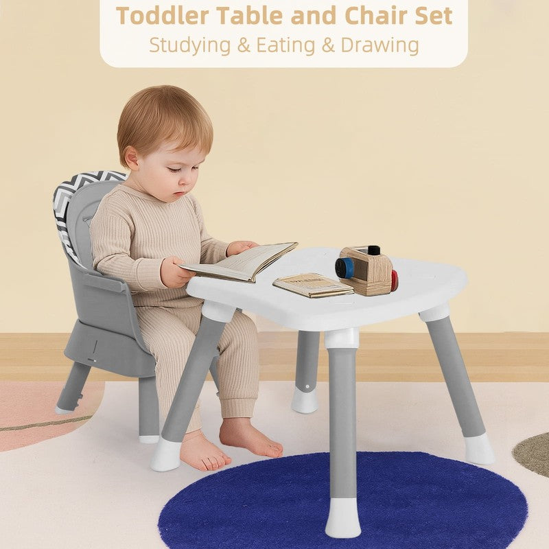 8 in 1 Baby High Chair, Toddler Dining Booster Seat for Eating, Chevron6