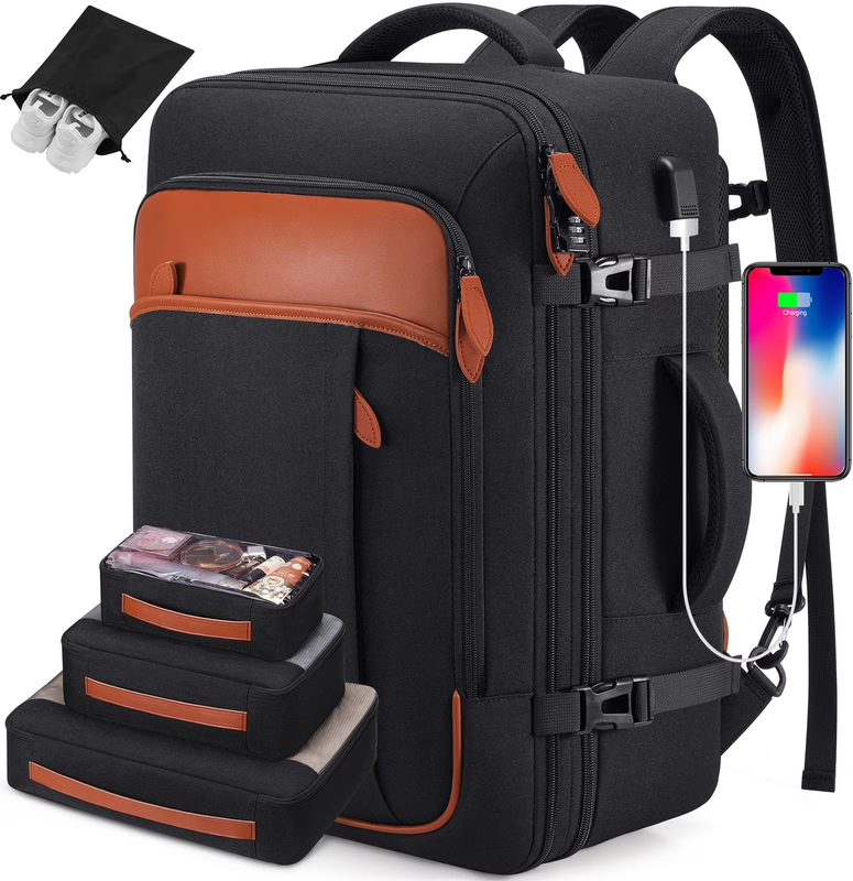 Travel Backpack 42L Carry On Flight Approved Expandable Waterproof0