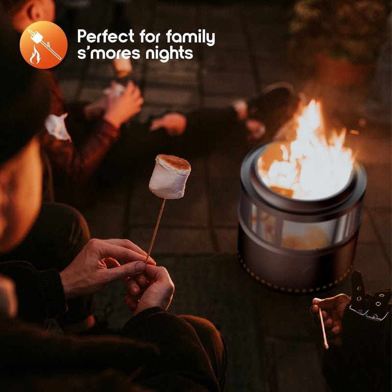 Smokeless Fire Pit Stainless Steel Portable Fire Pit with Carry Bag, 18”6