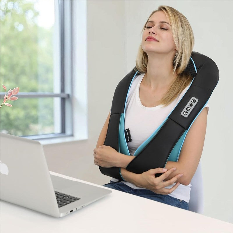Shiatsu Neck Massager w/ Heat Deep Kneading Back Shoulder Pain Relief4