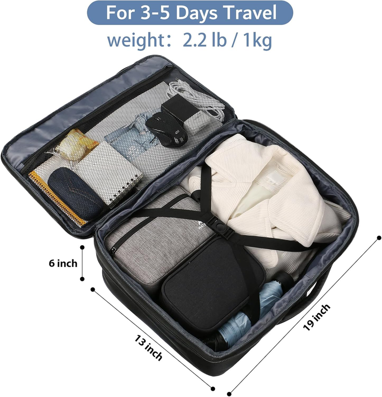 40L Travel Backpack Carry On Expandable Flight Approved Bag Black2