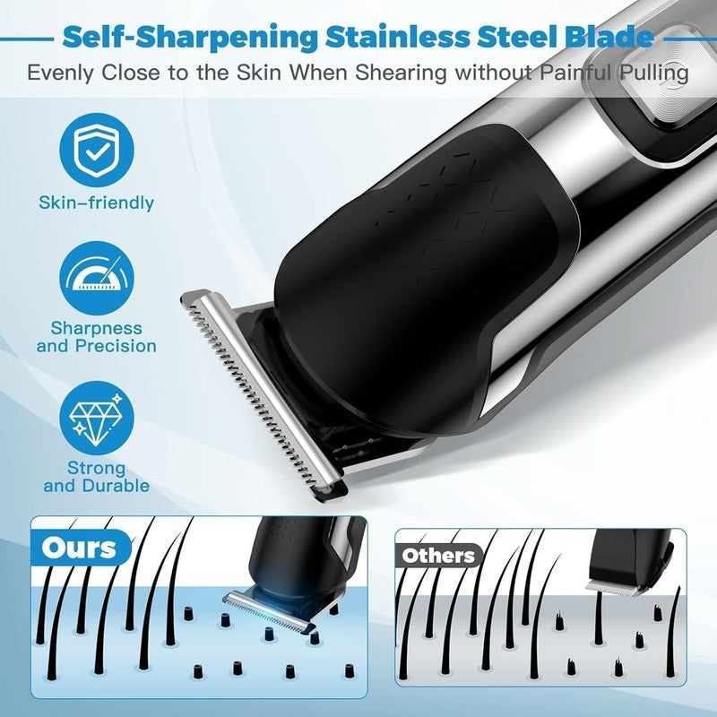 5-in-1 Beard Trimmer Kit for Men - Cordless, Waterproof, LED Display2