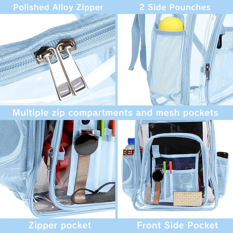 Waterproof Clear Backpack Heavy Duty PVC Transparent Large Capacity Backpack wit2
