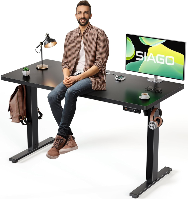 48"x24" Electric Standing Desk Adjustable Sit Stand Table 3 Memory w/ Cable9