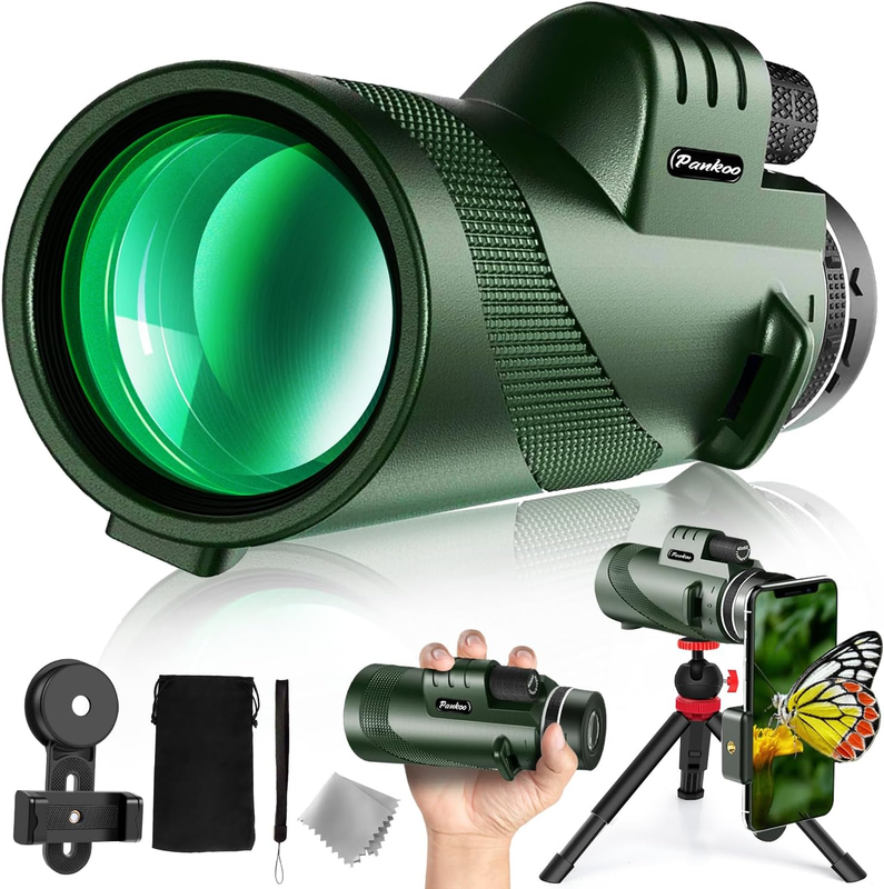 40x60 Monocular Telescope BAK4 Prism Phone Adapter Tripod Low Night Vision10