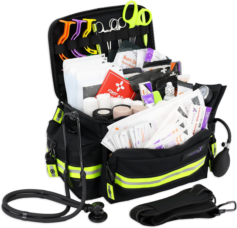 Lightning X EMT Responder Bag LXMB25 Fully Stocked 240+ EMS Trauma Kit Black0