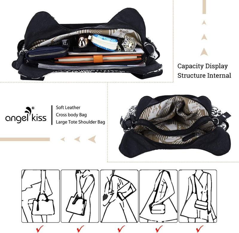 Angelkiss Women’s Large Hobo Satchel Shoulder Handbag Purse3