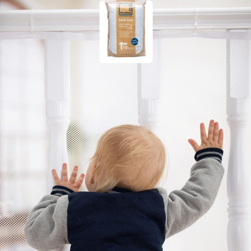 Stair Banister Guard 10Ft X 3Ft, Railing Safety Net for Baby Proofing, Child Saf11