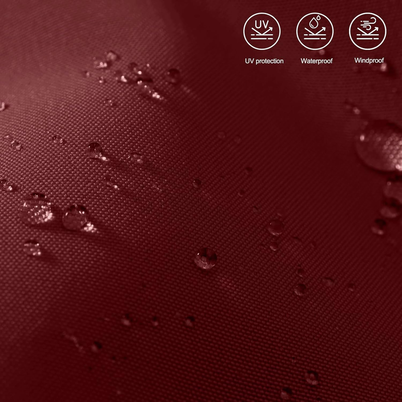 Outdoor Market Umbrella 9FT Crank Tilt 8 Ribs Waterproof Burgundy4