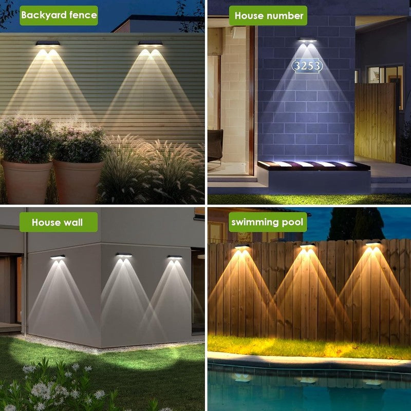 Solar Fence Lights Outdoor - 2700/4000/6000K 3 Mode, Waterproof LED, Fence Light5