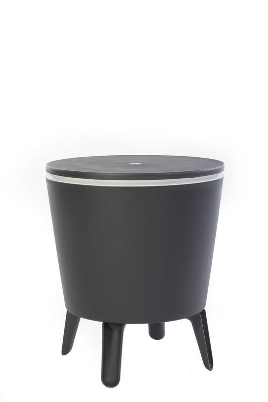Modern 2-in-1 Cooler & Side Table Outdoor Patio Bar Gray7
