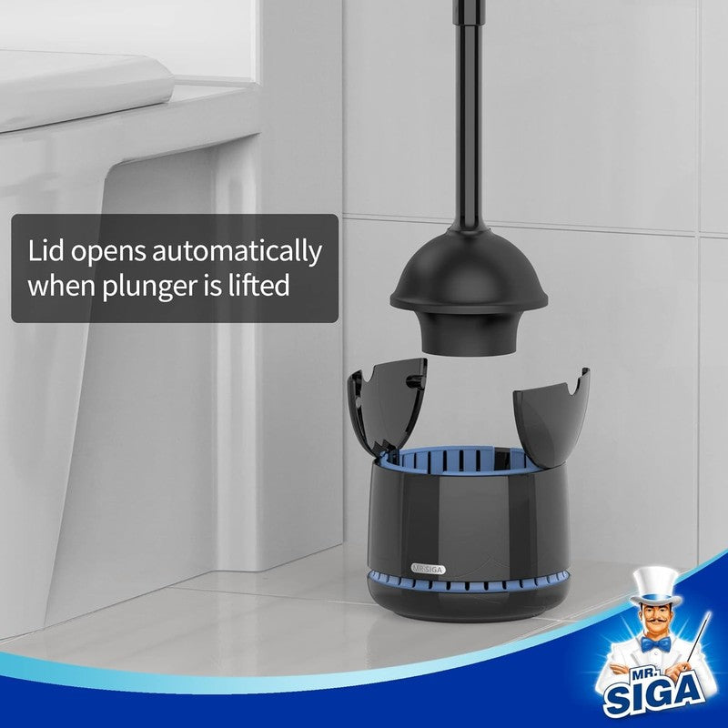 Toilet Plunger with Holder, Heavy Duty Toilet Plunger and Holder Combo for Bathr2