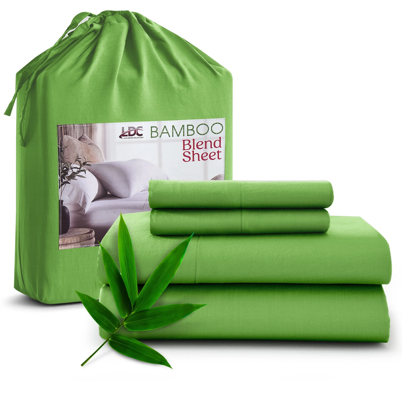 Queen Rayon from Bamboo Blend Sheets Set - 4 Piece Deep Pocket Bed Sheets Set, S8