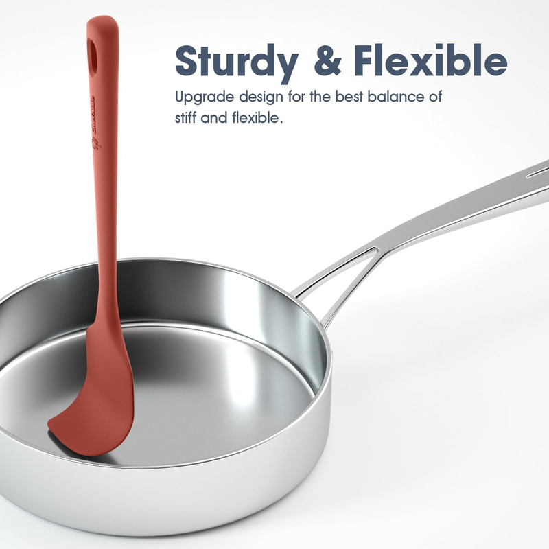 5 Piece Silicone Spatula Set Heat Resistant 600°F Nonstick Cookware4