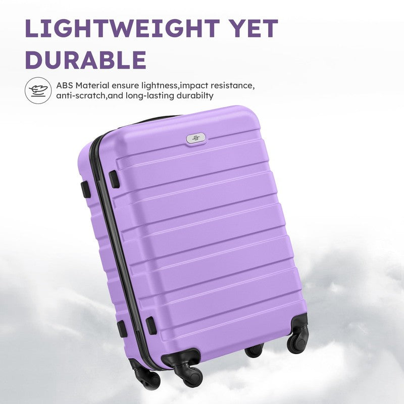 4 Piece Luggage Set Hardside Spinner Suitcase 16 20 24 28 Inch Purple4