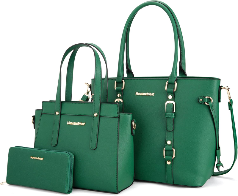 3PCS Purses for Women Tote Bag and Wallet Set Shoulder Satchel Handbags7
