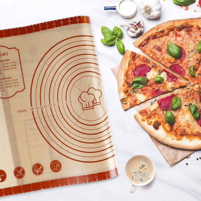 26X16 Inch Extra Thick Silicone Baking Mat with Measurements, Non Slip and Reusa1