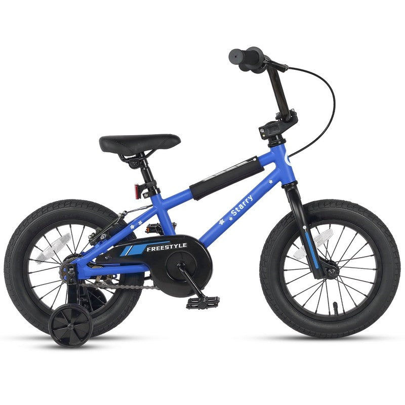 14in Kids BMX Bike w/ Training Wheels Coaster Brake Ages 3 5 Blue1