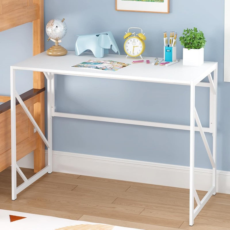 39.4" Folding Desk Writing Computer Desk Home Office Foldable Table6